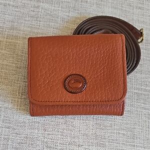 Dooney & Bourke All Weather Leather ID Card Case w/ Crossbody Strap